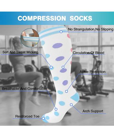 WHOTAY Plus Size Compression Socks Wide Calf for Women 20-30mmHg - Green 3-Pairs XX-Large - Buy Online on SooperMarket.com