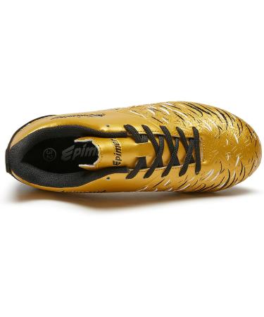 Buy Epimeno Soccer Shoes for Young Girls | Outdoor Firm Ground Cleats | Gold Metallic | Perfect for Children & Adolescents | EU Size 30 - Buy Online on SooperMarket.com