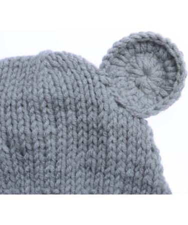 ECYC Newborn Baby Bear Hat Beanie with Bear Dolls - Grey | Photography Accessories - Buy Online on SooperMarket.com