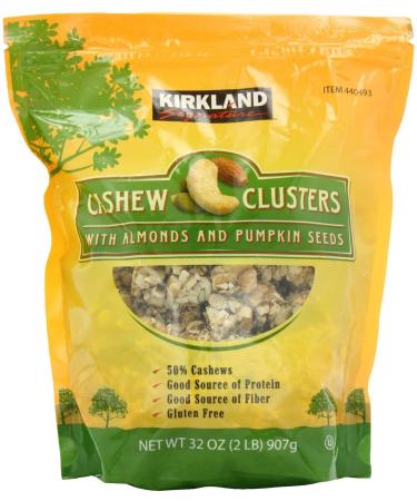 Kirkland Signature Cashew Clusters - 907g Cashew 2 Pound (Pack of 1)