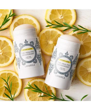 Lavanila Aluminum Free Deodorant Sport Luxe + Vanilla Lavender 2oz Each - The Healthy Deodorant for Men & Women - Solid Stick Vegan Sport Lux + Vanilla Lavender - 2 Pack - Buy Online on SooperMarket.com