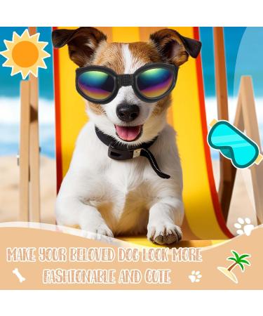 Dog Goggles Dog Sunglasses Adjustable Strap for Waterproof Windproof UV Protection Sunglasses for Dog for Go out Travel Skiing Swim (Black) - Buy Online on SooperMarket.com