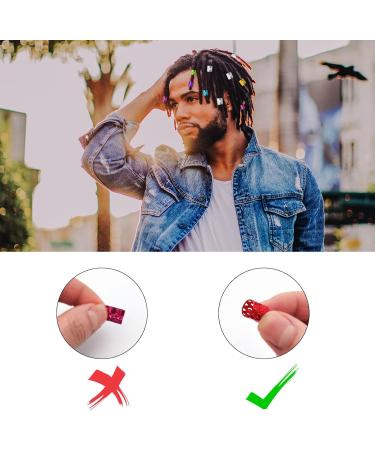 SKHAOVS 200 Pieces Hair Braid Rings Dreadlocks Dreadlocks Hair Jewelry Cuffs Braid Rings Hair Clips Adjustable Dreadlocks Beads Dreadlocks Accessories for Braiding Hair Decor (colorful) - Buy Online on SooperMarket.com