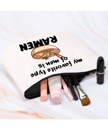 BNQL Ramen Noodle Makeup Bag My Favorite Type of Men is Ramen Gifts for Ramen Noodle Lovers Ramen Print Bag Ramen Foodie Gift (Ramen Noodle Makeup Bag) - Buy Online on SooperMarket.com