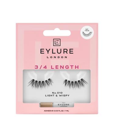 Eylure 3/4 Length False Eyelashes No 010 010 White Black 1 Pair (Pack of 1)
