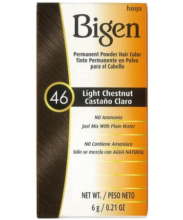 Bigen Permanent Powder Hair Color 46 Light Chestnut 1 ea (Pack of 8)