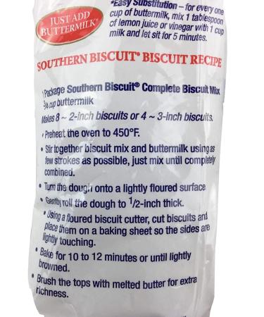 Southern Biscuit Formula L Biscuit Mix 7 oz (2 Bags) with Miss Js Handy Kitchen Measurements Conversion Chart for Refrigerator - Buy Online on SooperMarket.com