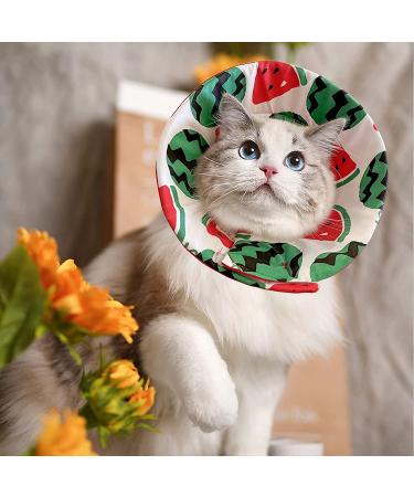 ComSaf Cat Recovery Collar - Lightweight & Adjustable Elizabeth Collar for Cats - Prevent Licking Wounds - Watermelon-M - Buy Online on SooperMarket.com