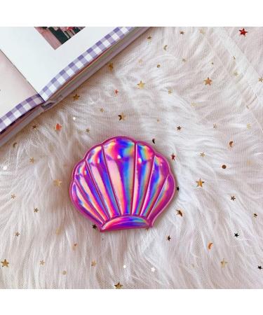 Luxshiny Rosy Seashell Foldable Hand Held Makeup Mirror - Double Sided Compact Portable Mirror - Buy Online on SooperMarket.com