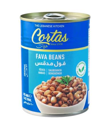 Cortas Fava Beans 14oz (6 PACK) - RTE Cooked Foul Medammas (Original Plain) - Buy Online on SooperMarket.com