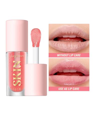 LANGMANNI Moisturizing Lip Oil - No-Sticky Lip Gloss & Balm for Hydrating & Nourishing Dry Lips (Strawberry) - Buy Online on SooperMarket.com