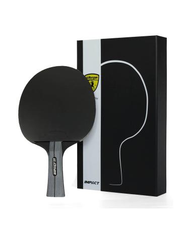 Killerspin Impact D1 SmartGrip, Table Tennis Paddles, Table Tennis Racket, Ping Pong Paddle Case, Table Tennis Equipment for Beginners / Intermediates, 5-ply Wood, 6mm Thick Blade