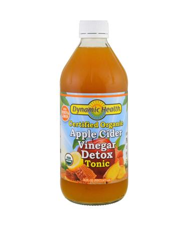 Dynamic Health  Laboratories Certified Organic Apple Cider Vinegar Detox Tonic 16 fl oz (473 ml)