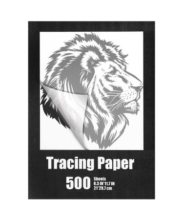 500 Sheets A4 Tracing Paper for Drawing Light Up Tracing Paper Pad Translucent Paper Sketching Tracing Paper for Kids Pencil Marker Ink DIY Crafts Painting Works