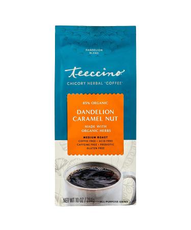 Teeccino Dandelion Caramel Nut Herbal Coffee, Prebiotic & Gluten Free - 10oz (Pack of 3) - Buy Online on SooperMarket.com
