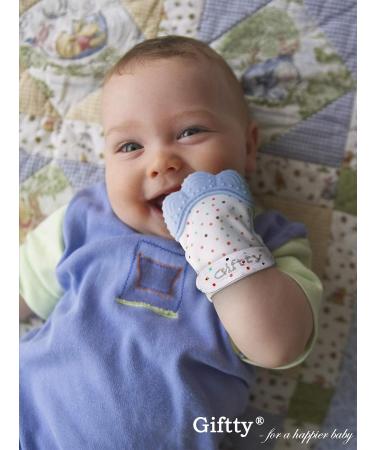 Baby Teething Mittens - Self-Soothing Pain Relief Toy for 3-12 Months Baby - Prevent Scratches Protection Glove - Pink (1 Pair) - Buy Online on SooperMarket.com