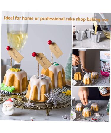 ABOOFAN 4 Pcs Octagonal Cake Mold DIY Cupcake Baking Mold Cake Mold Aluminum Alloy 3D Ring Dessert - Buy Online on SooperMarket.com