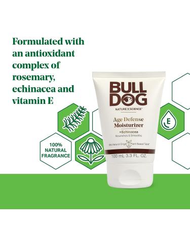 Bulldog Men's Skincare Face Moisturizer Age Defense 3.3 oz - Grooming Essential - Buy Online on SooperMarket.com