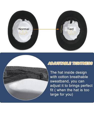 GEMVIE Men's 100% Wool Top Hat Satin Lined - Black Dress Hat 7 5/8 - Buy Online on SooperMarket.com
