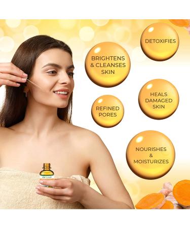 Natrulo Turmeric Serum for Face & Body - Natural Skin Brightening Formula for Acne, Even Skin Tone & Scar Healing - Handcrafted in the USA - Buy Online on SooperMarket.com