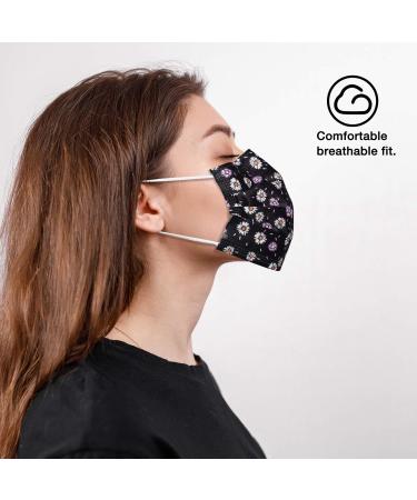NU R 10pcs Floral 3 Ply Disposable Face Mask with Filter Layer & Elastic Earloop - FLORAL-017 | Retail Sealed Bags - Buy Online on SooperMarket.com