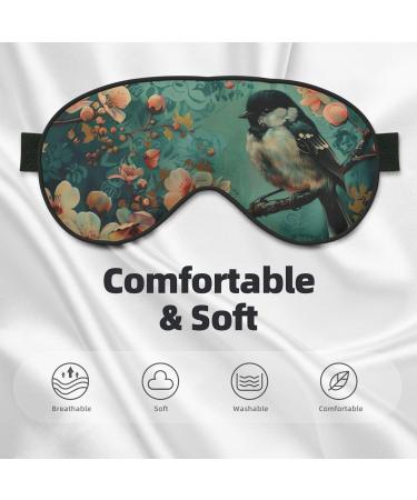 Buy SSIMOO Flower and Bird Art Soft Sleep Eye Mask - Breathable Travel Eye Patch for Women - Perfect for Relaxation and Comfort - Buy Online on SooperMarket.com