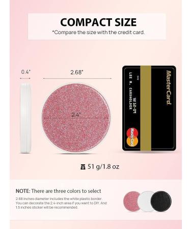 Getinbulk Pink PU Leather Compact Mirror Bulk - Double-Sided 1X/3X Magnifying, Small Pocket Makeup Mirror (2.7 inches) - Buy Online on SooperMarket.com