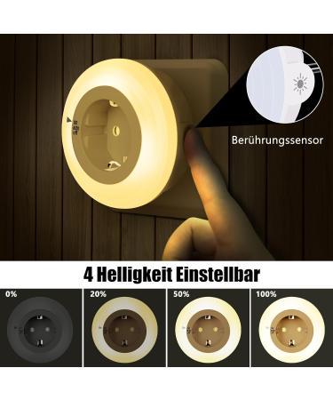 Emotionlite Night Light Socket with Twilight Sensor - Adjustable LED Lamp for Kids Warm White 2700k 3000k - Auto On/Off Brightness Control - Buy Online on SooperMarket.com