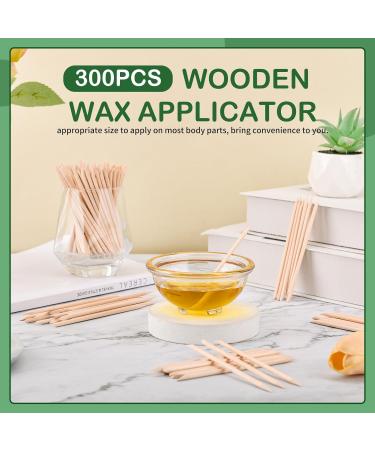 Wooden Wax Sticks Eyebrow Lip Nose Waxing Sticks Small Wax Spatulas Applicator Wood Craft Sticks for Hair Removal and Smooth Skin Spa and Home Usage (300PCS) - Buy Online on SooperMarket.com