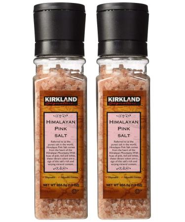 Kirkland Signature Himalayan Pink Salt, 13 Ounce (Pack of 2 ) 13 Ounce (Pack of 2)