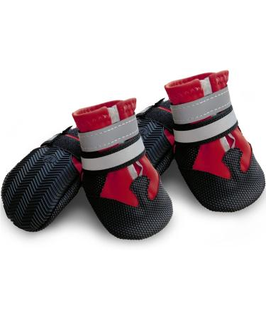 NeuWook Dog Boots 4 Pcs Waterproof Anti-Slip Breathable Dog Shoes with Two Adjustable Fastener Straps Easy to Wear Dog Sneakers Comfortable Soft Soled for Small Medium Large Dogs (Red XXL) XXL Red - Buy Online on SooperMarket.com