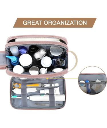 Toiletry Bag for Women BAGSMART Travel Toiletry Organizer Dopp Kit Water-Resistant Shaving Bag for Toiletries Accessories Pink Canvas Pink Canvas -Medium - Buy Online on SooperMarket.com