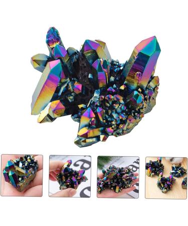 VILLCASE 6 Pcs Colorful Crystal Clusters Fish Decorations for Tank Druzy Geode Natural Stones Gem Display Colorfulx3pcs 3X3CMx3pcs - Buy Online on SooperMarket.com