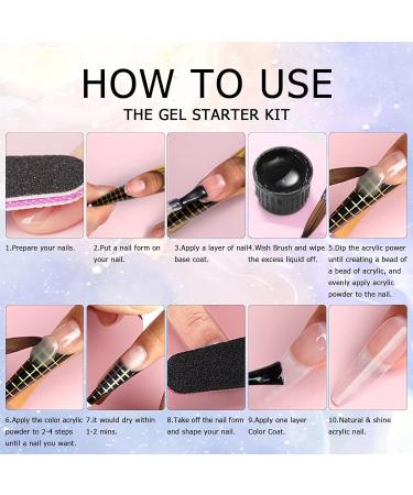 Lofuanna Acrylic Powder and Liquid Set Professional Acrylic Nail Kit with 3 Colors 20g Acrylic Powder 40ml Acrylic Liquid Monomer Nail Brush Nail Forms for Nail Extension Nail File Nail Art Kit (01) set-4 - Buy Online on SooperMarket.com