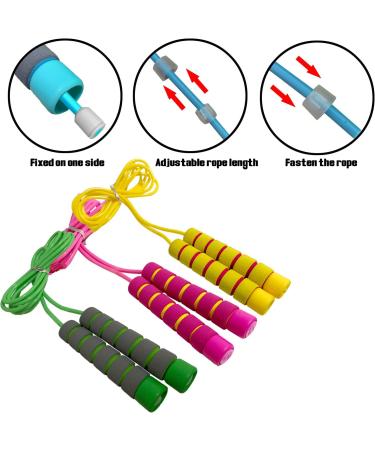 Svkiyang Jumping Rope for Kids (3-12 Years) - Adjustable 260cm Ideal for Fitness & Fun - Purple-Blue - Buy Online on SooperMarket.com