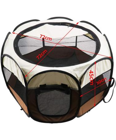 SING F LTD 72x72x45cm Dog Puppy Cat Pet Playpen - Portable Fabric Folding Fence for Indoor & Outdoor Exercise Enclosures - Buy Online on SooperMarket.com