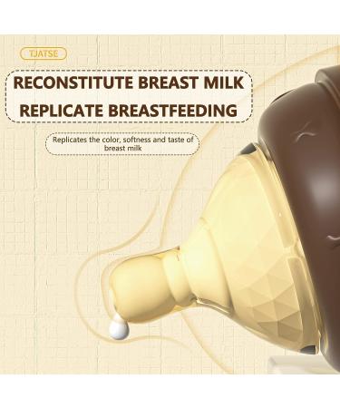 TJATSE Baby Bottle Matching Nipple - BPA-Free 5cm Wide Caliber, Faster Flow Rate, Food-Grade Liquid Silicone Pacifier - Suitable for Babies of All Ages - Baby Straw Bright - Buy Online on SooperMarket.com