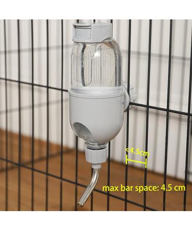 500ml PET Water Bottle for Small Animals - Cage Crate Dispenser for Rabbit Guinea Pig Chinchilla Ferret Squirrel Hedgehog - Grey - Buy Online on SooperMarket.com
