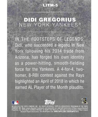 2018 Topps Update Legends in the Making Black Didi Gregorius #LITM-5 New York Yankees Baseball Card - Raw NM Condition - Buy Online on SooperMarket.com