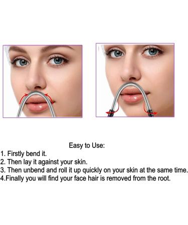JZK 2X Facial Hair Remover Tool for Women and Men - Spring Threading Tool for Face, Upper Lip, and Eyebrows - Manual Facial Epilator for Flawless Hair Removal - Buy Online on SooperMarket.com