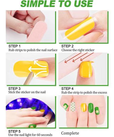 EBANKU Black Gel Nail Strips Set with Cuticle Stick, Nail File, Wipes & UV/LED Sealing - Long Lasting Waterproof Polish Wraps for Real-Looking Nails - Buy Online on SooperMarket.com