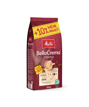Melitta Bellacrema Intego entire coffee beans 1.1kg uncomfortable coffee beans for fully automatic coffee strong roasting roasted in Germany strength 4 Intego 1.1 kg (1 Pack)