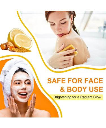 Turmeric Kojic Acid Soap Turmeric Soap Nature Turmeric Soap Dark Spot Corrector Pure Turmeric Handmade Soap Bar For Face & Body Moisturizing Erase Fine Lines Friendly Vegan&Cruelty Free - Buy Online on SooperMarket.com