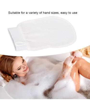 White Body Exfoliating Gloves - Removes Dead Skin for Bath Skincare - Buy Online on SooperMarket.com