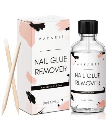 Makartt Nail Glue Remover for Press on Nails 50ml Professional Nail Tips Artificial Nail Acrylic Fake Nail Adhesive False Nail Remover without Acetone no