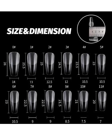 240 PCS Gel Nail Tips Set | Pre-Buffed Extensions Kit for Medium Coffin & Almond Nails - Buy Online on SooperMarket.com