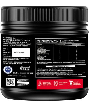 GH Creatine Monohydrate (83 Servings) Increased Muscle Mass Fast Recovery Muscle Volumization Strength & Energy Muscle Strength Fast Recovery Power (250 g Unflavored) - Buy Online on SooperMarket.com