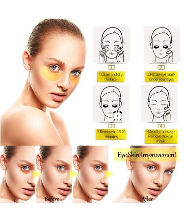 RABIOTA 24K Gold Under Eye Mask 30 Pairs - Collagen Eye Patches for Firming, Moisturizing, and Dark Circles - Yellow Eye Gel Pads - Buy Online on SooperMarket.com