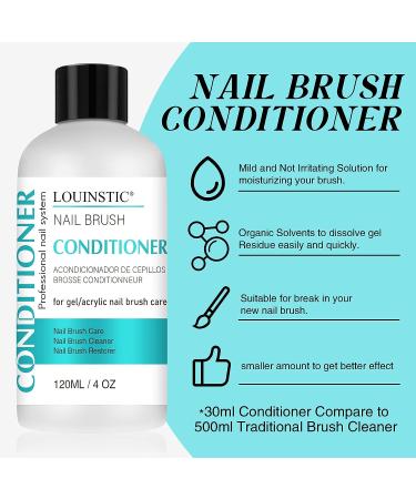 LOUINSTIC Acrylic Nail Brush Cleaner - 4 OZ | Clean Gel/Acrylic Nail Brushes & Art Tools - Buy Online on SooperMarket.com