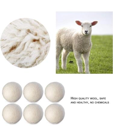 6PCS/Set Natural Reusable Laundry Clean Ball Practical Home Wool Dryer Balls - Buy Online on SooperMarket.com